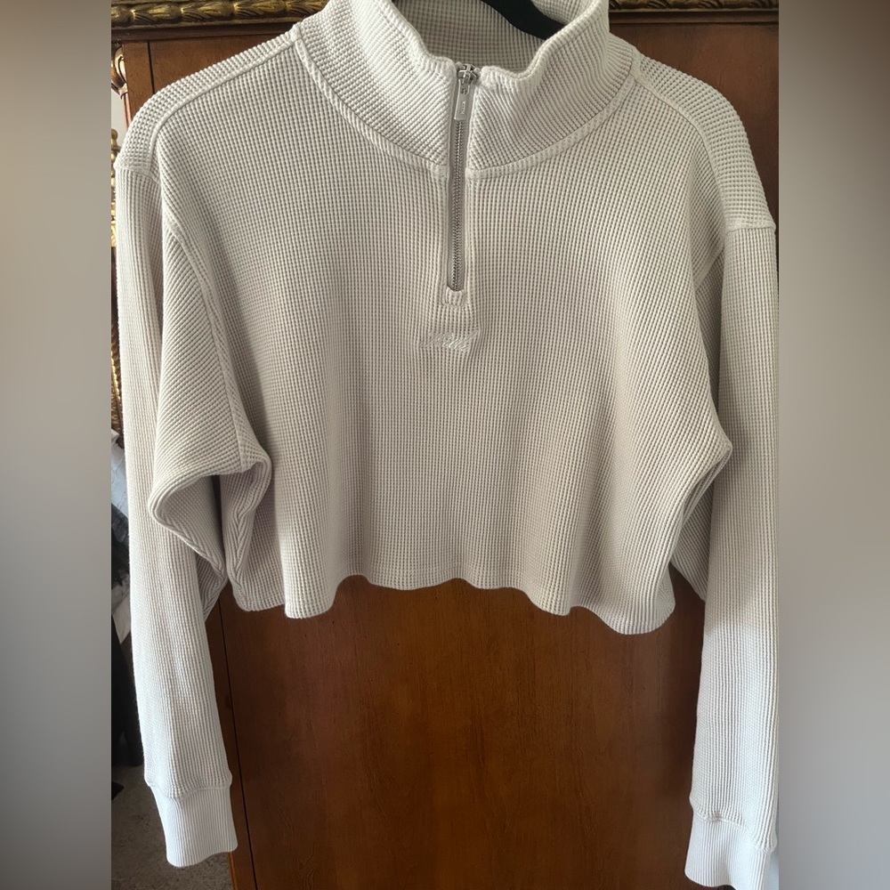 Kith waffle half zip up